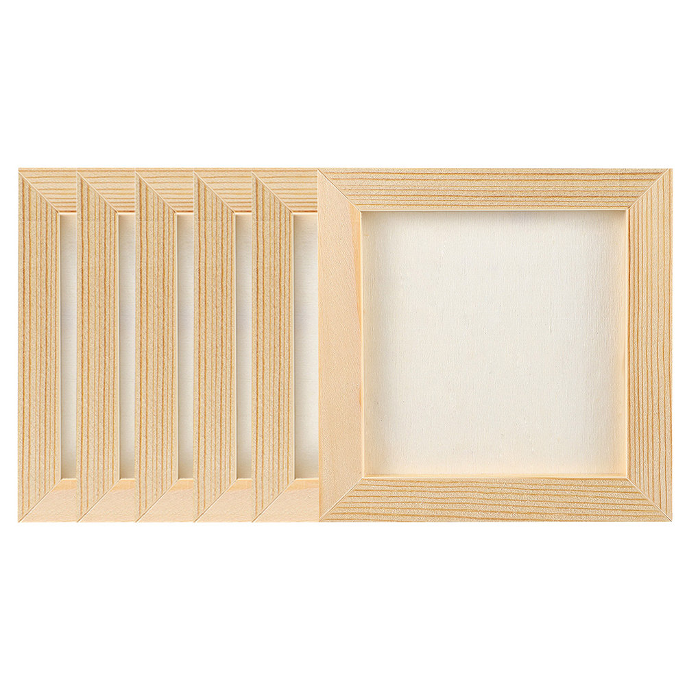 6Pcs Solid Wood DIY Blank Pict - đánh giá và giá Art And Craft For Nursery