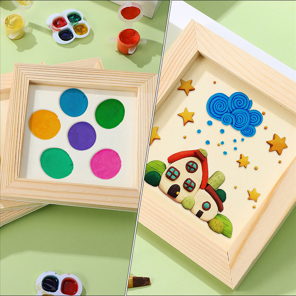 6Pcs Solid Wood DIY Blank Pict - đánh giá và giá Art And Craft For Nursery