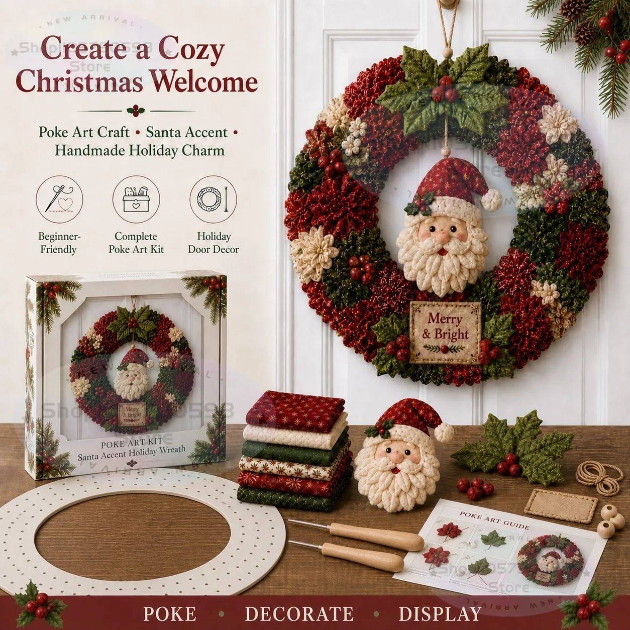 2026 3D Fabric Poke Wreath DIY - đánh giá và giá Art Craft Kit