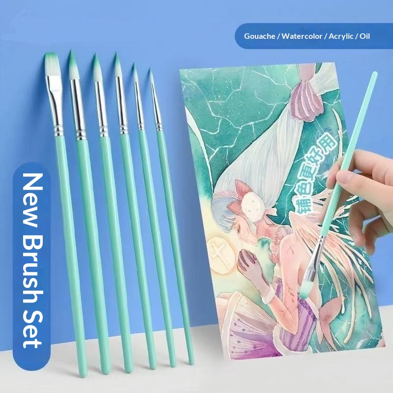 6 Pcs Set Nylon Hair Watercolo - đánh giá và giá Gouache Paint Set