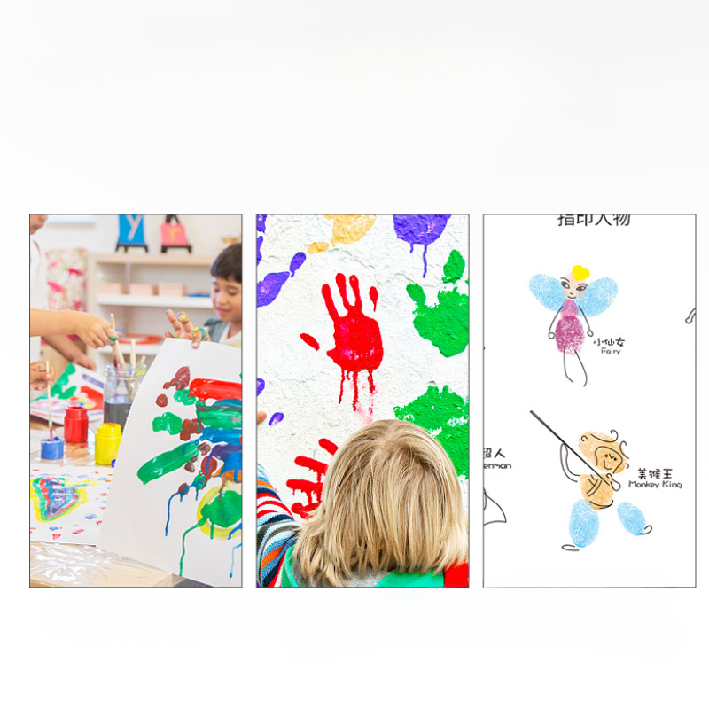 12 Color Finger Paint Children - đánh giá và giá Gouache Paint Set