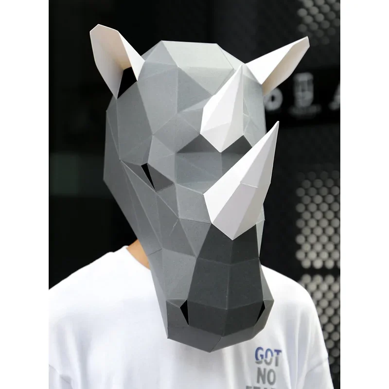 Rhinoceros Adult Head Mask Pap - đánh giá và giá Art Craft Cardboard