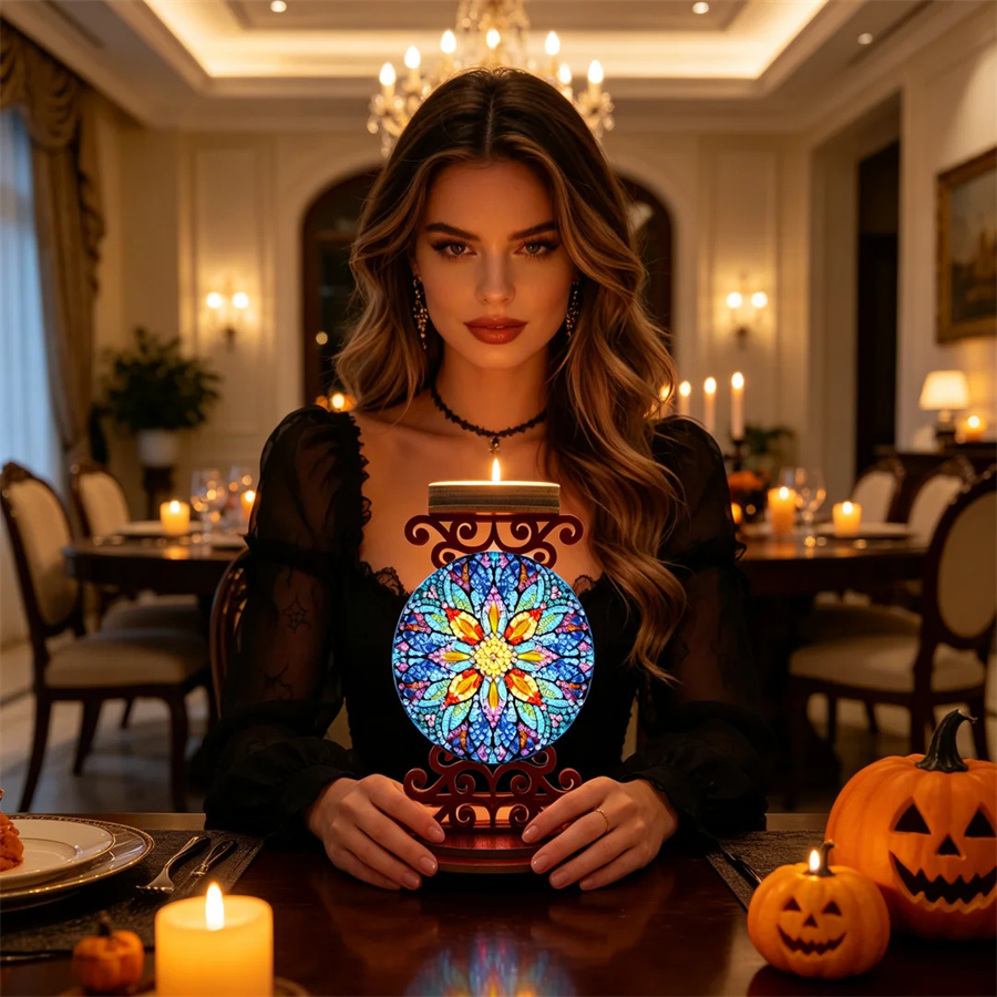 Flower candle holder Halloween - đánh giá và giá Art Craft Kit