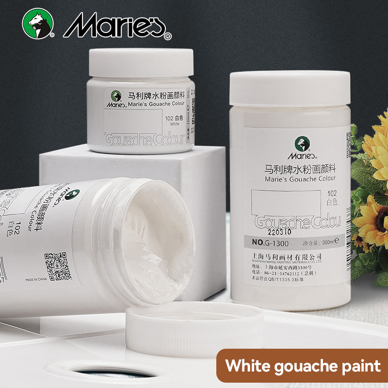 White Gouache Paint 100ml/300m - đánh giá và giá Gouache Paint Set