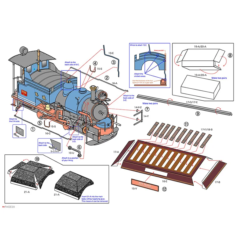 Classic Train Steam Locomotive - đánh giá và giá Art Craft Cardboard